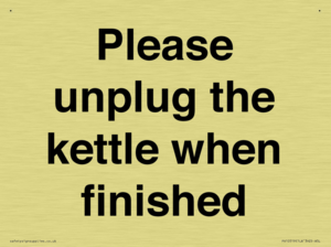 Please unplug the kettle when finished